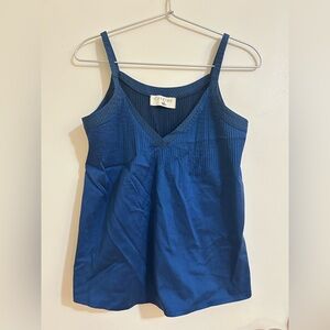 Cotelac Blue V-Neck Strap Tank Top